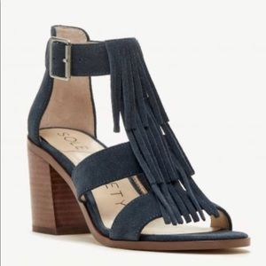 Sole Society Delilah Fringe Heeled Sandal